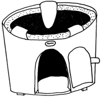 Figure 3 — Example ceramic wood stove